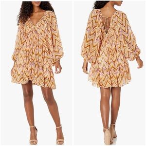 Likely NWT Long Sleeve Chevron Flowy Colin Dress